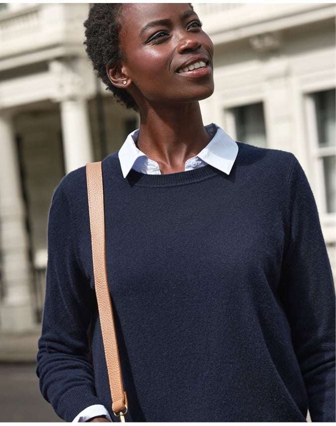 Womens Cashmere Boyfriend Sweater