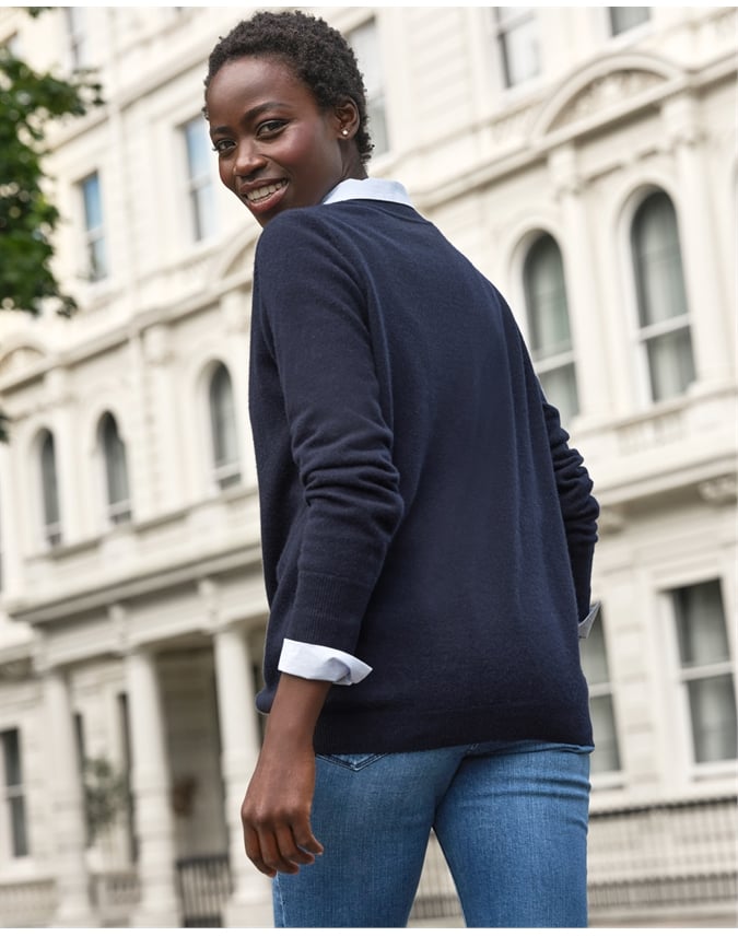 Womens Cashmere Boyfriend Sweater