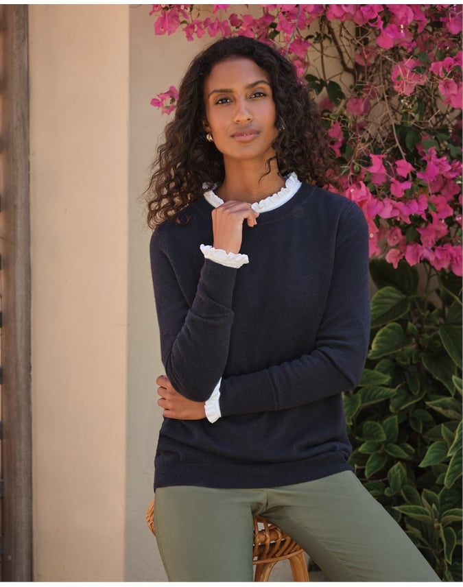 Womens Cashmere Boyfriend Sweater