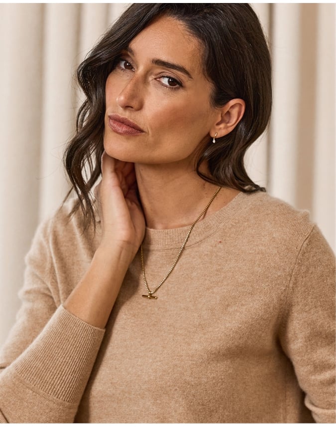 Womens Cashmere Boyfriend Sweater