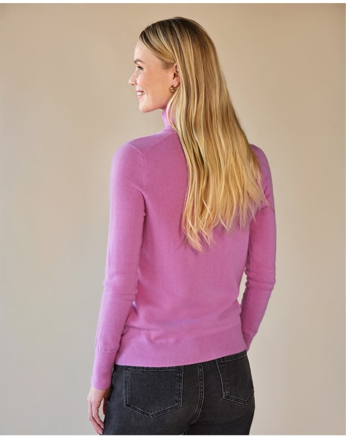 Womens Cashmere Turtle Neck Sweater