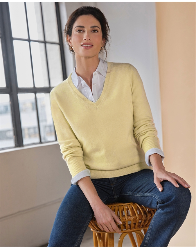 Cashmere V Neck Sweater