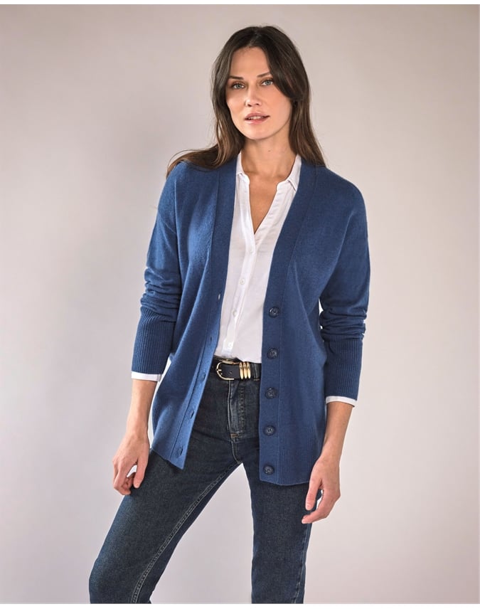 Pure Cashmere Boyfriend Cardigan