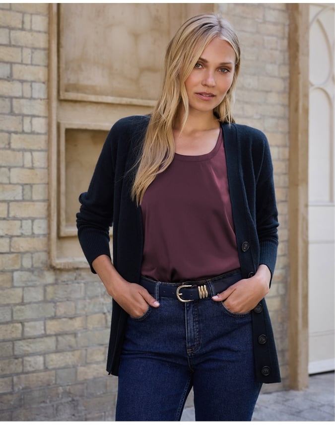 Pure Cashmere Boyfriend Cardigan