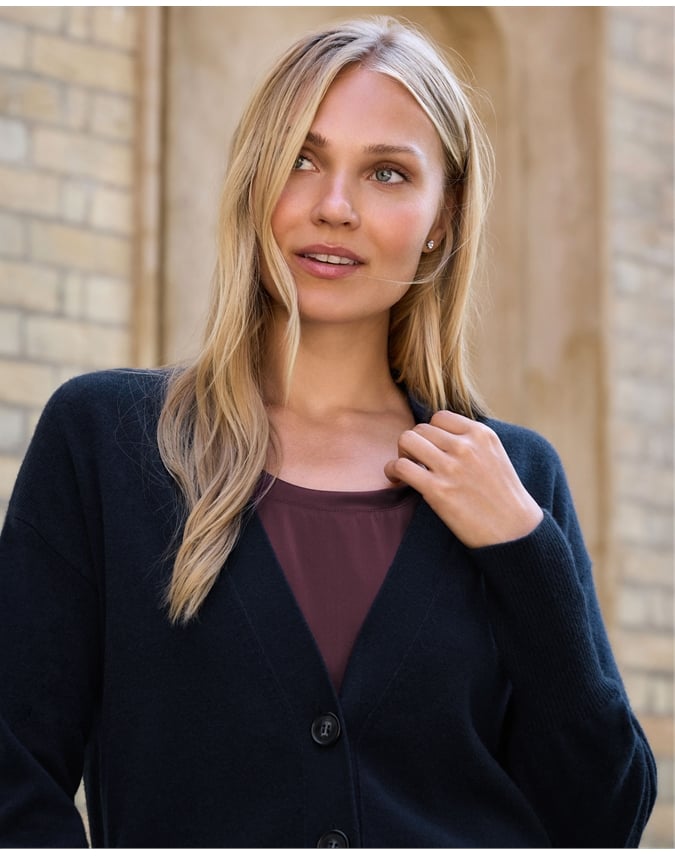 Pure Cashmere Boyfriend Cardigan