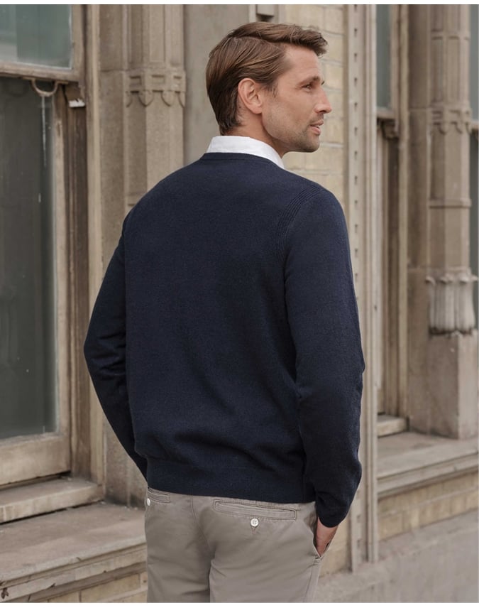 Mens Cashmere V Sweater