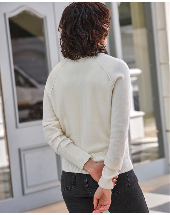 Relaxed Cashmere V Neck Cardigan