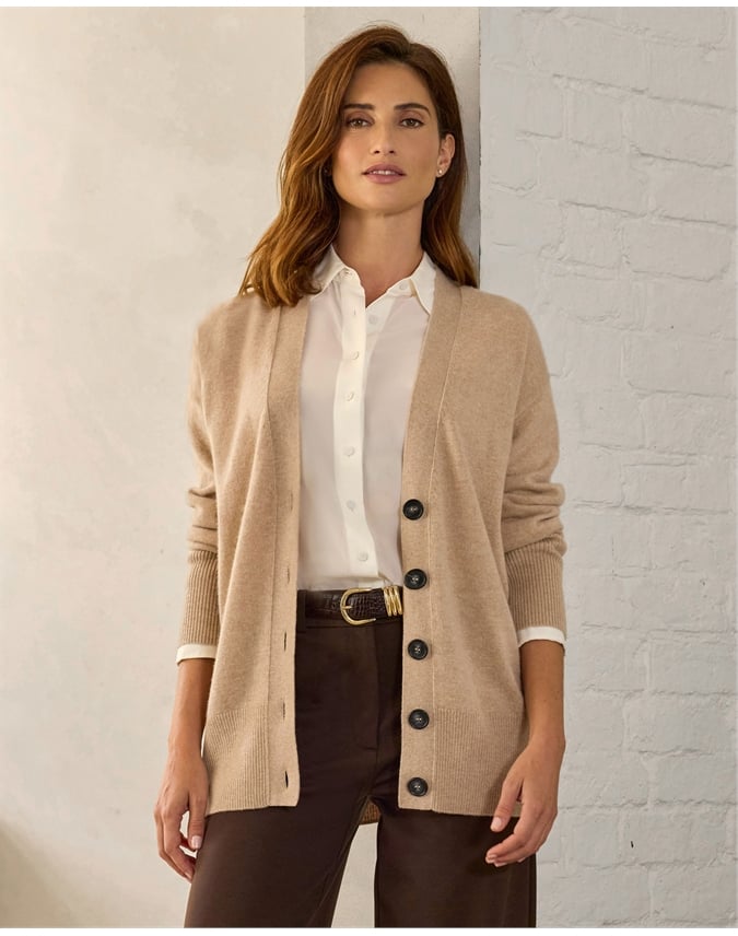 Pure Cashmere Boyfriend Cardigan