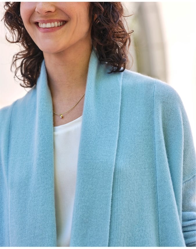 Cashmere Short Edge To Edge Cardigan