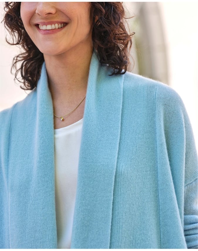 Cashmere Short Open Cardigan