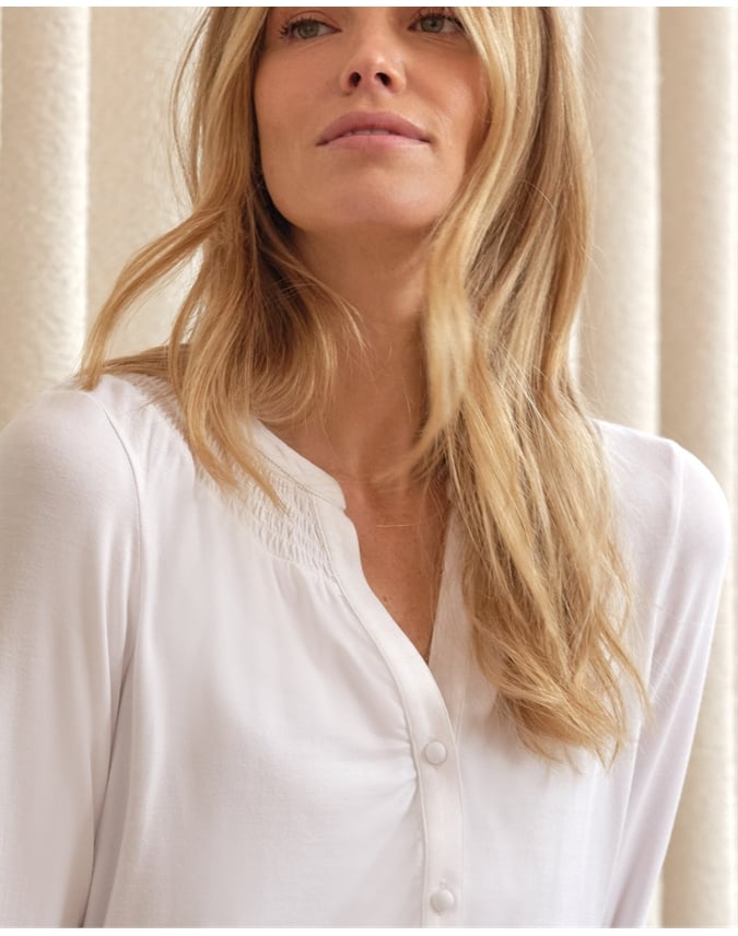 Shirred Jersey Blouse