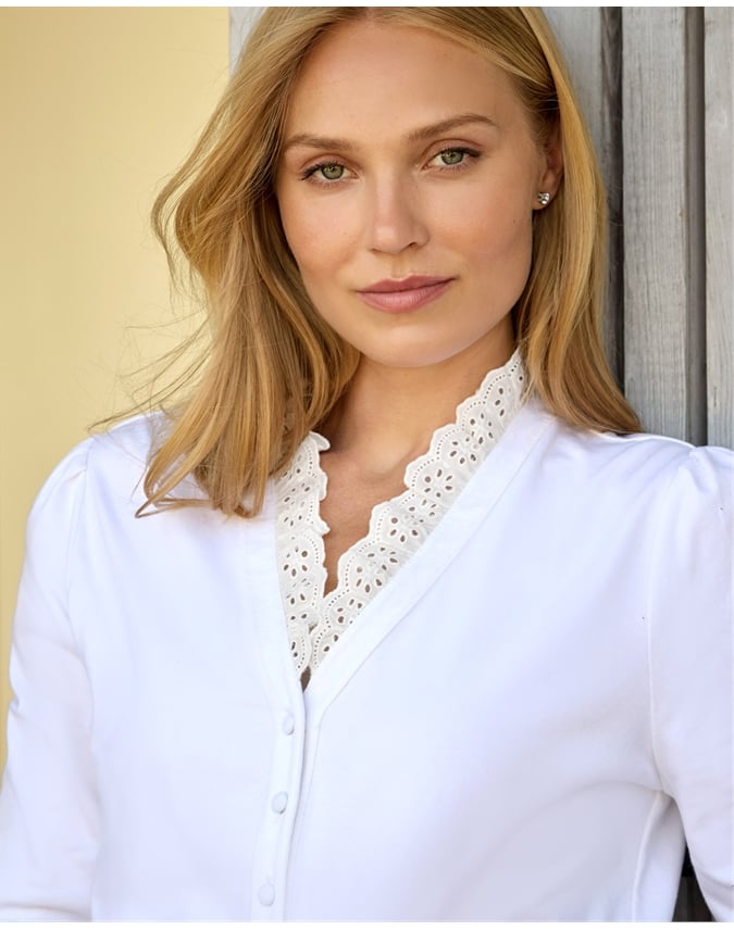 Broderie Half Frill Layering Top