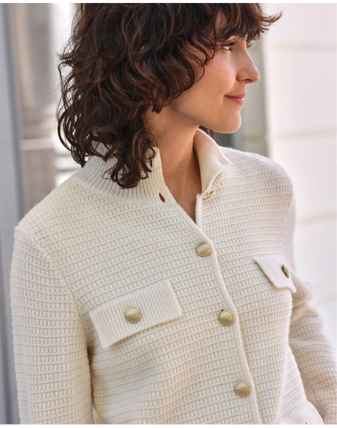 Wool Cashmere Textured Jacket