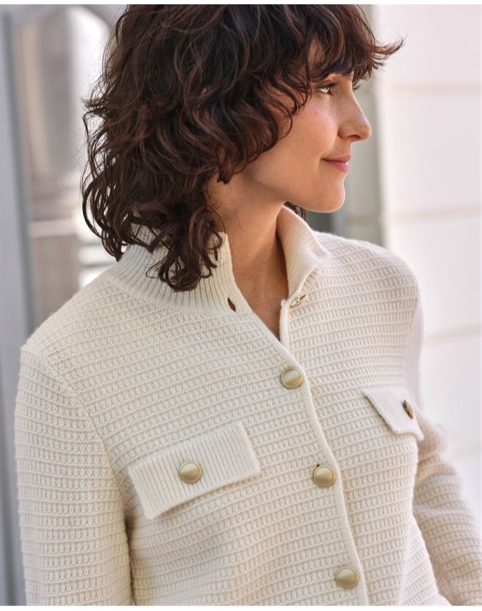 Wool Cashmere Textured Jacket