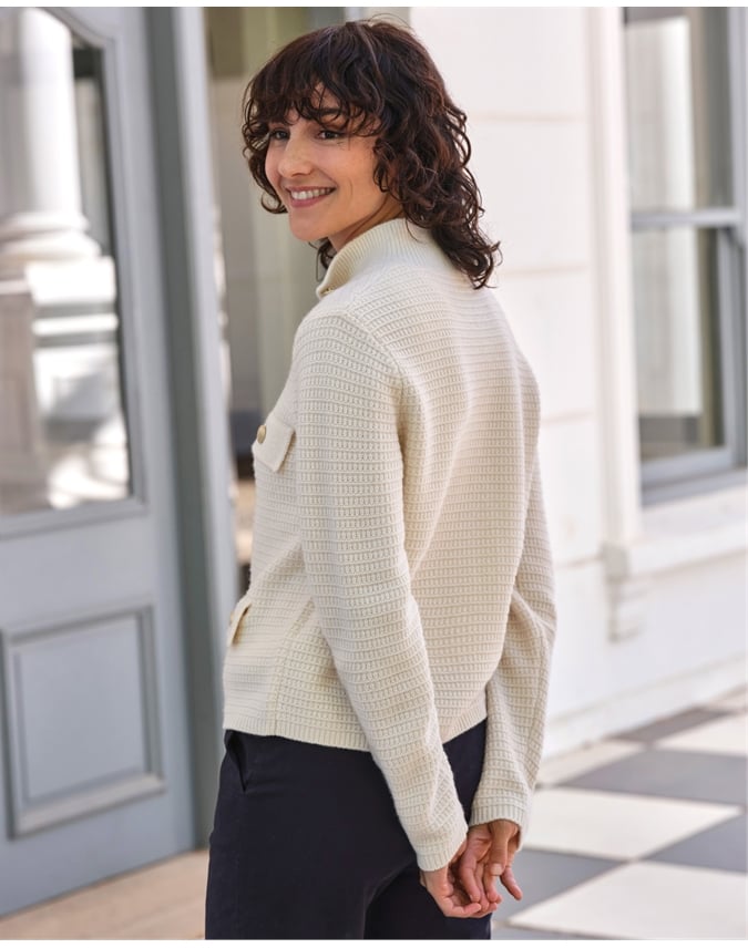 Wool Cashmere Textured Jacket