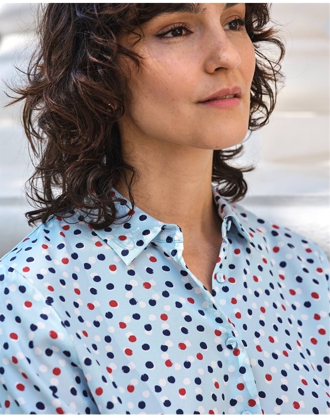 Sand Washed Pure Silk Satin Blouse