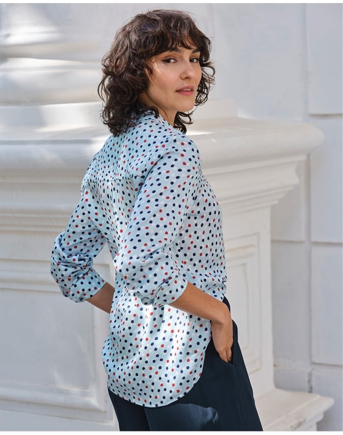 Sand Washed Pure Silk Satin Blouse