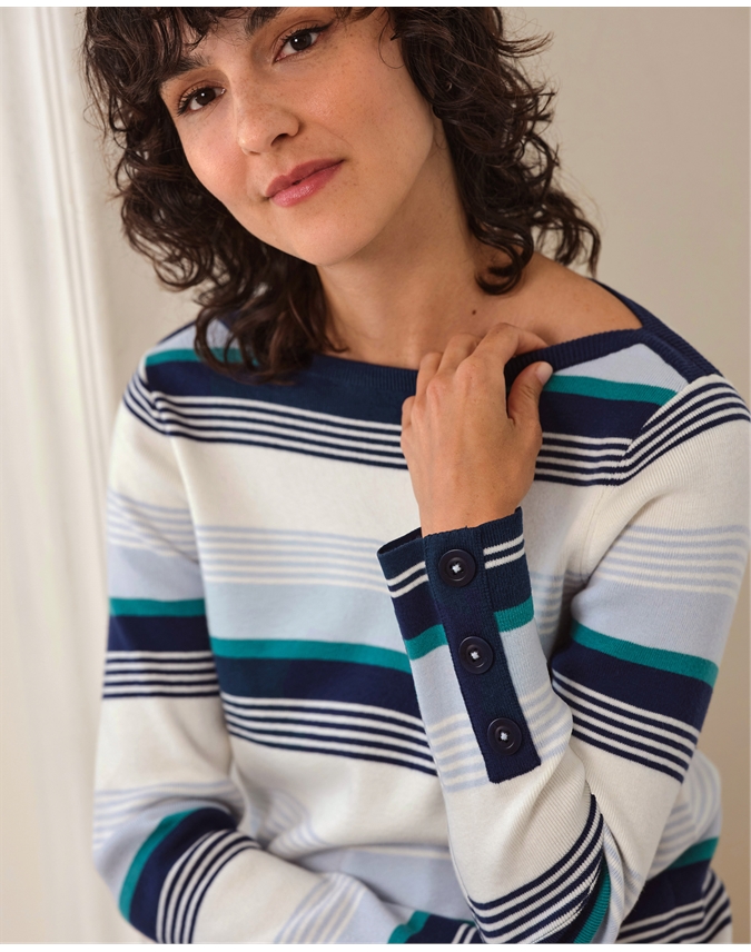 Cotton Wool Stripe Sweater