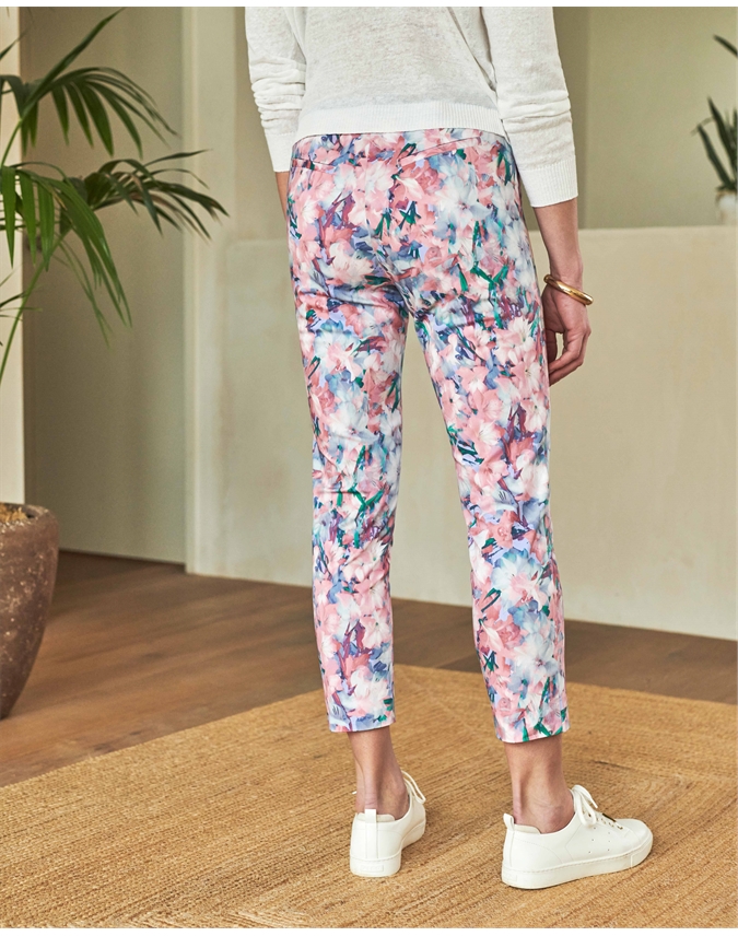 flowered capri pants
