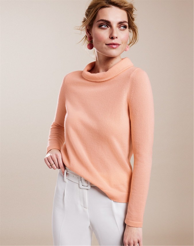 blush cashmere sweater