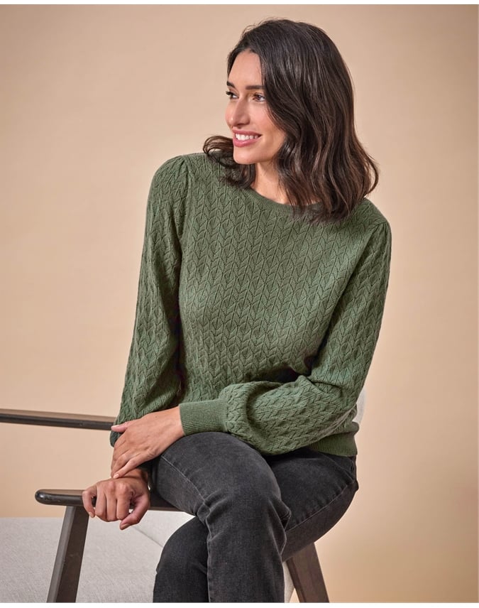 Wool Cashmere Lacy Sweater