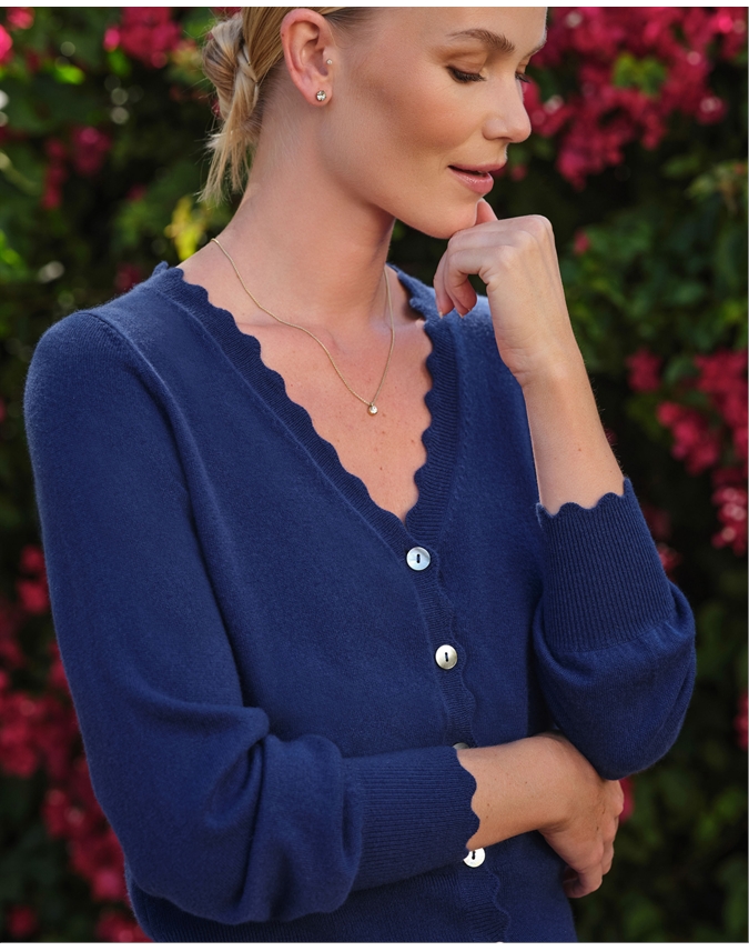 Scalloped Edge Cardigan