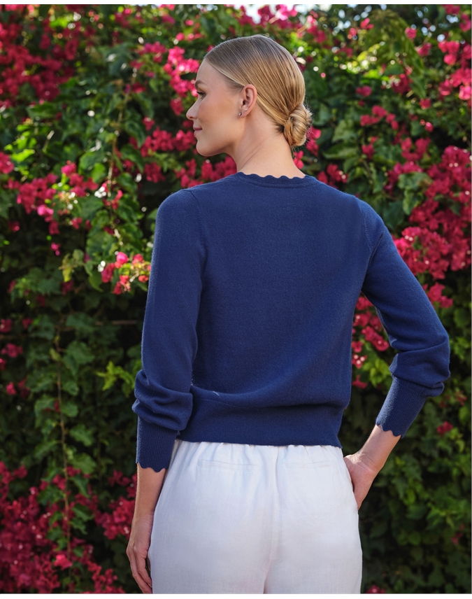 Scalloped Edge Cardigan