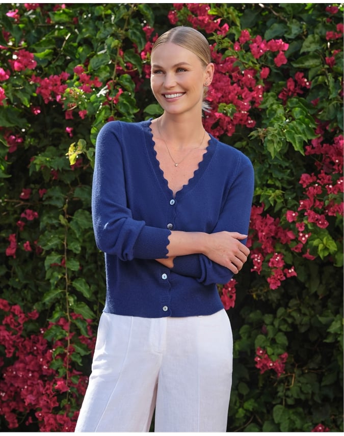 Scalloped Edge Cardigan