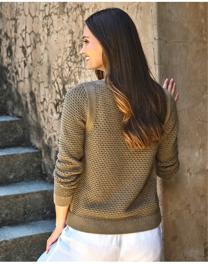 Cotton Mesh Boat Neck