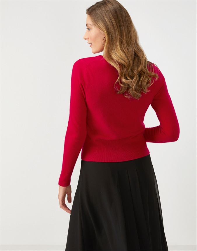 red jumper cropped