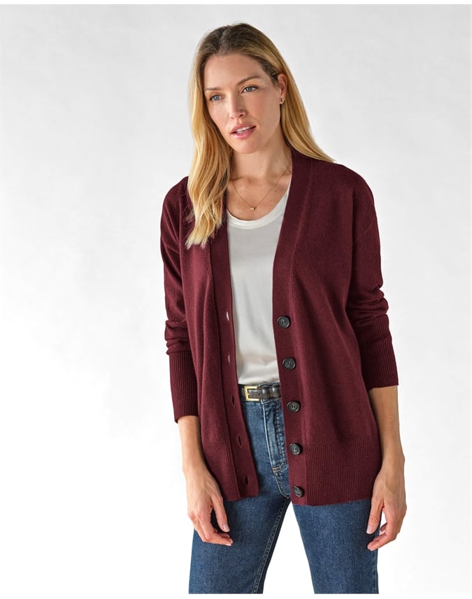 Pure Cashmere Boyfriend Cardigan