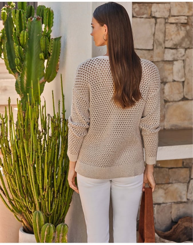 Cotton V Neck Sweater