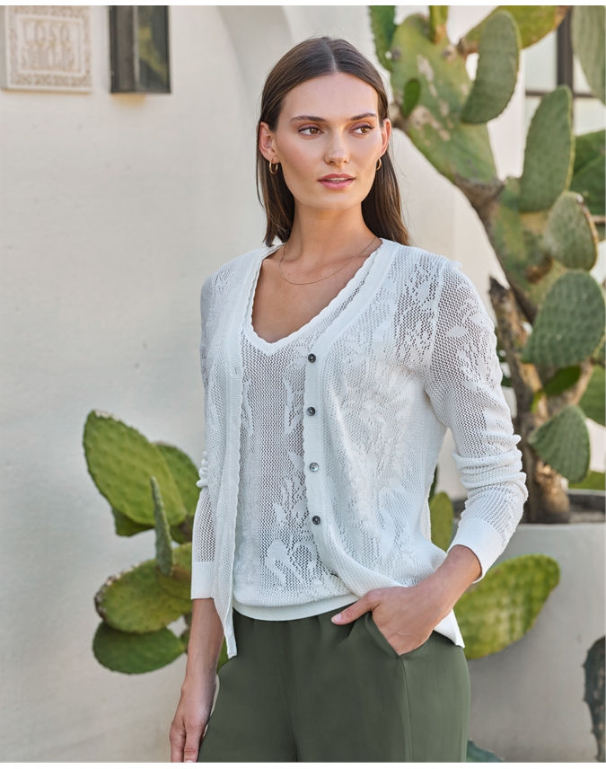 Cotton Lace Cardigan