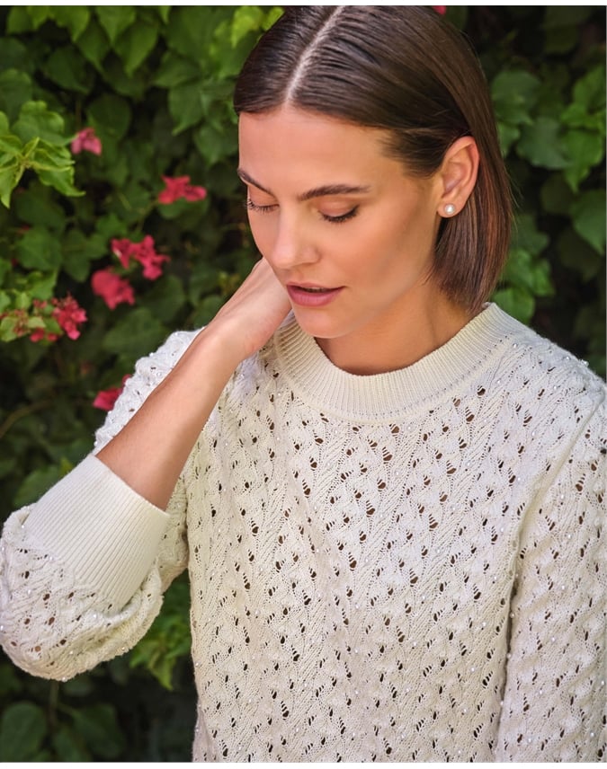 Cotton Pearl Sweater