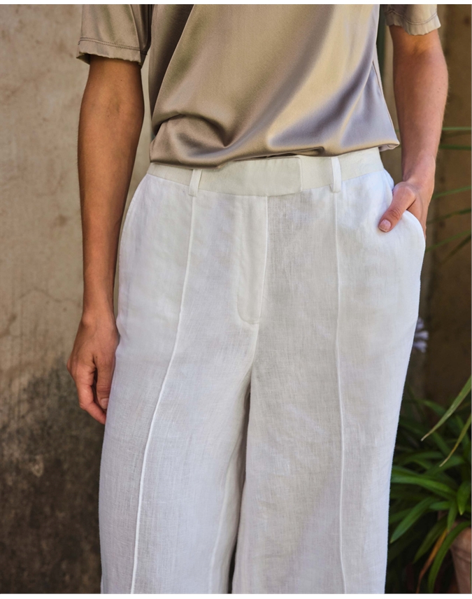 Pure Linen Wide Leg Trouser