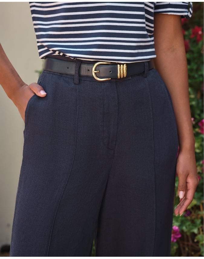 Pure Linen Wide Leg Trouser