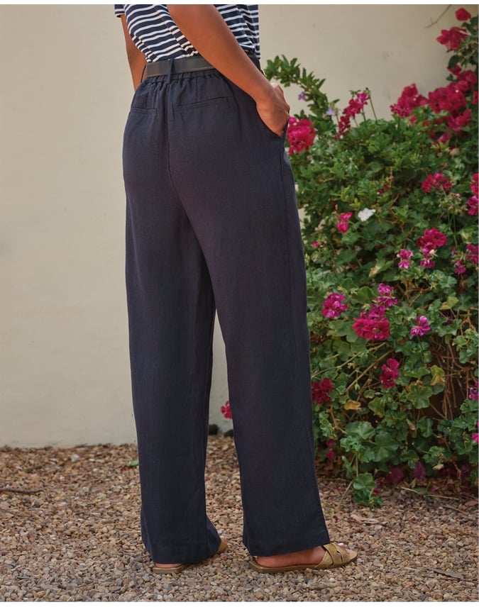 Pure Linen Wide Leg Trouser