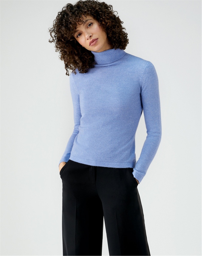 cashmere polo neck womens