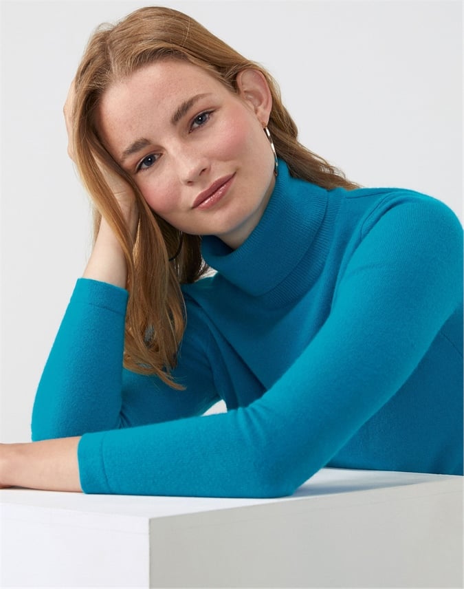 peacocks ladies polo neck jumpers