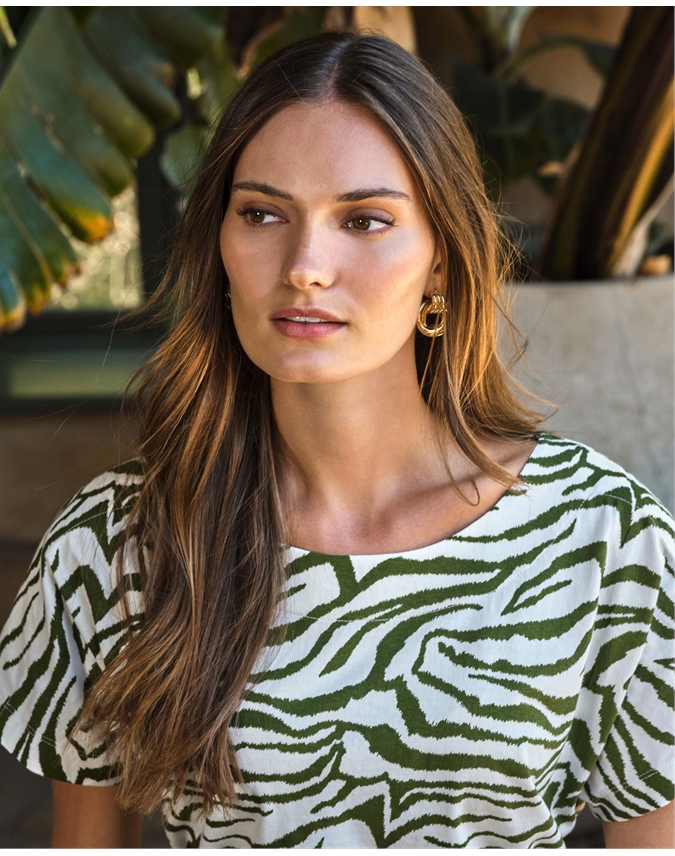 Grown On Sleeve Cotton Tee