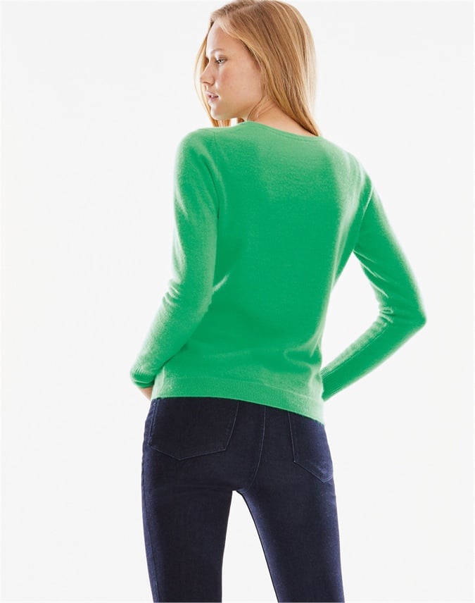 green crew neck jumper womens