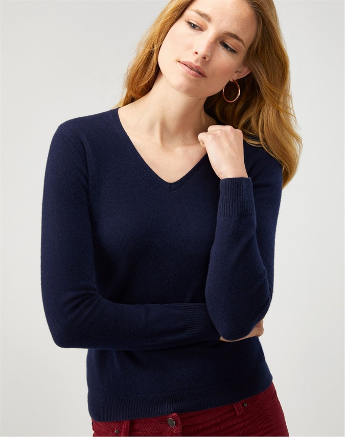 v neck sweater slim fit