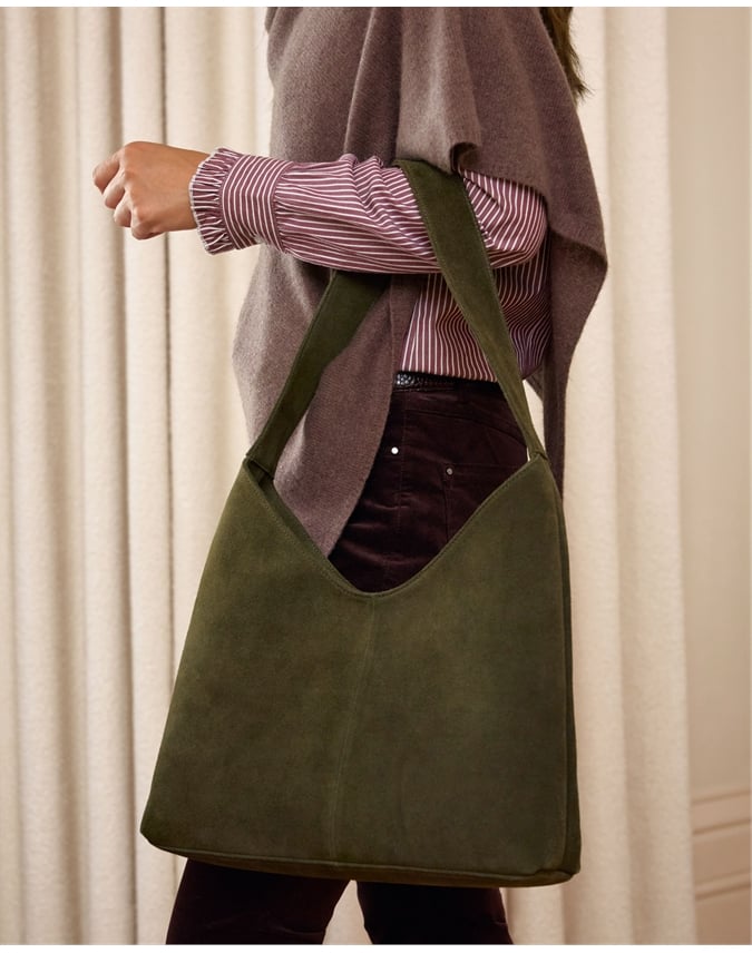 Suede Hobo Bag