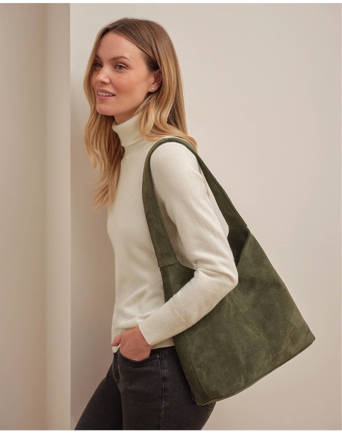 Suede Hobo Bag