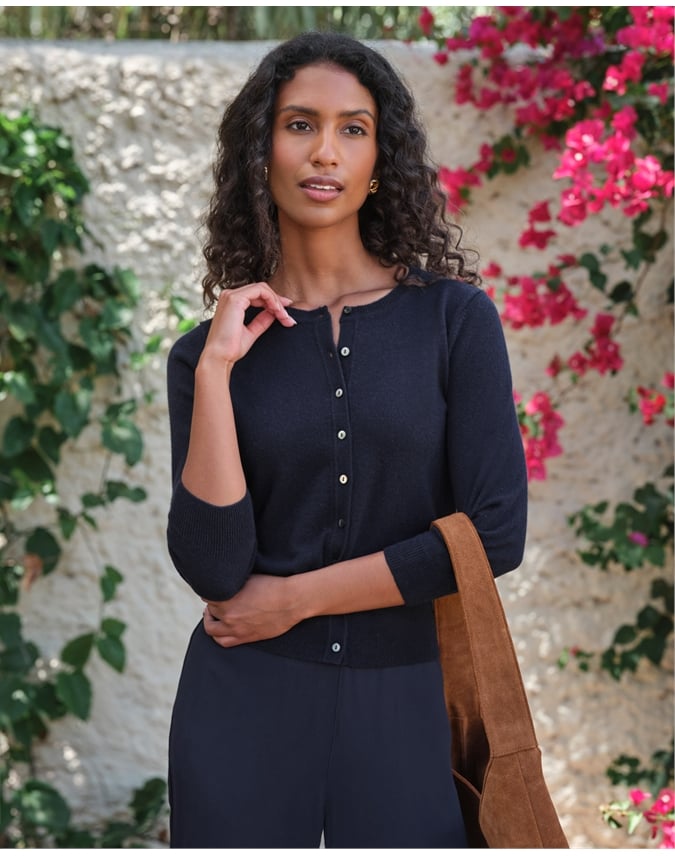 Cashmere Cropped Cardigan