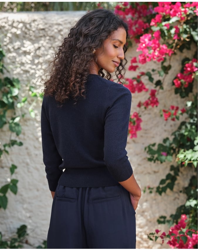 Cashmere Cropped Cardigan