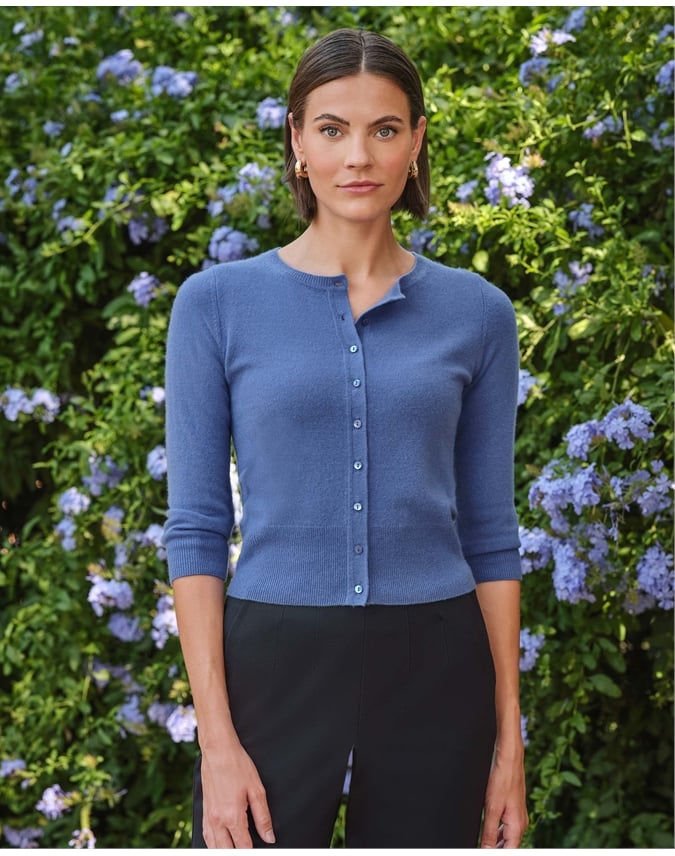 Cashmere Cropped Cardigan