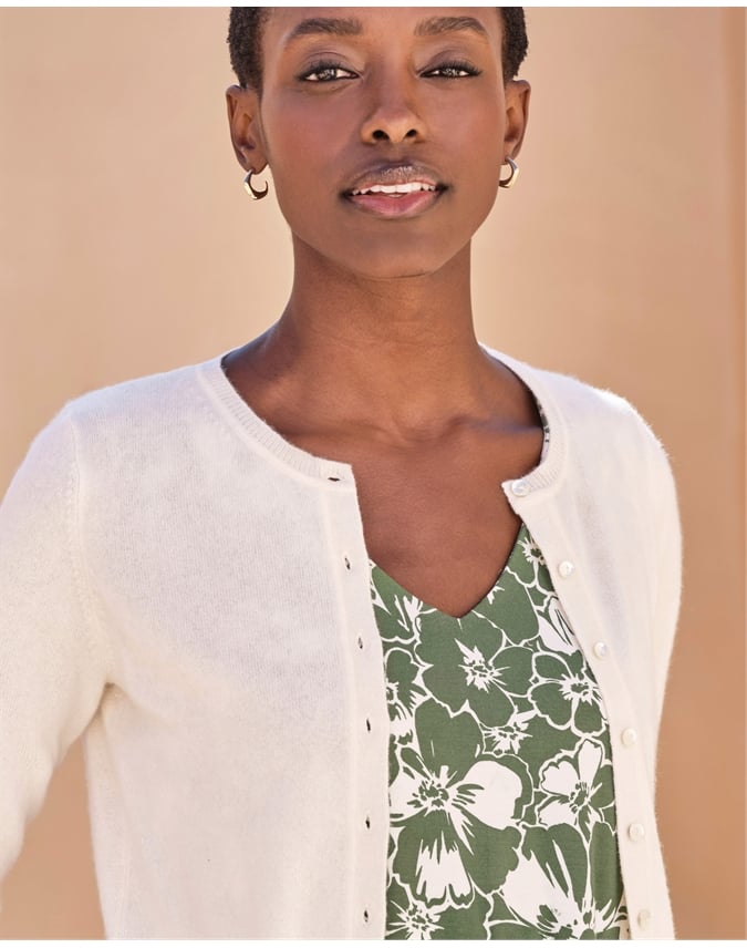 Cashmere Cropped Cardigan