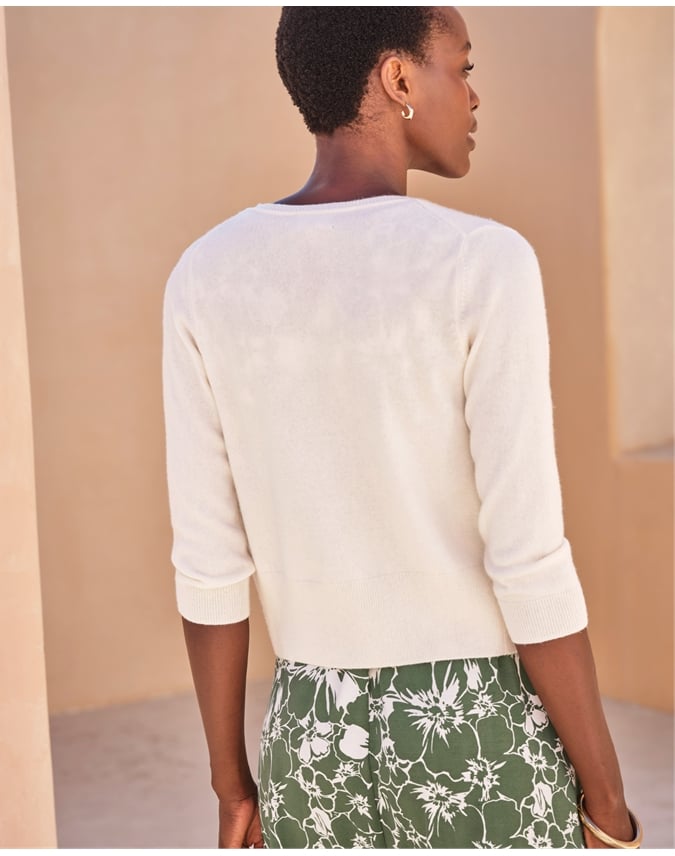 Cashmere Cropped Cardigan