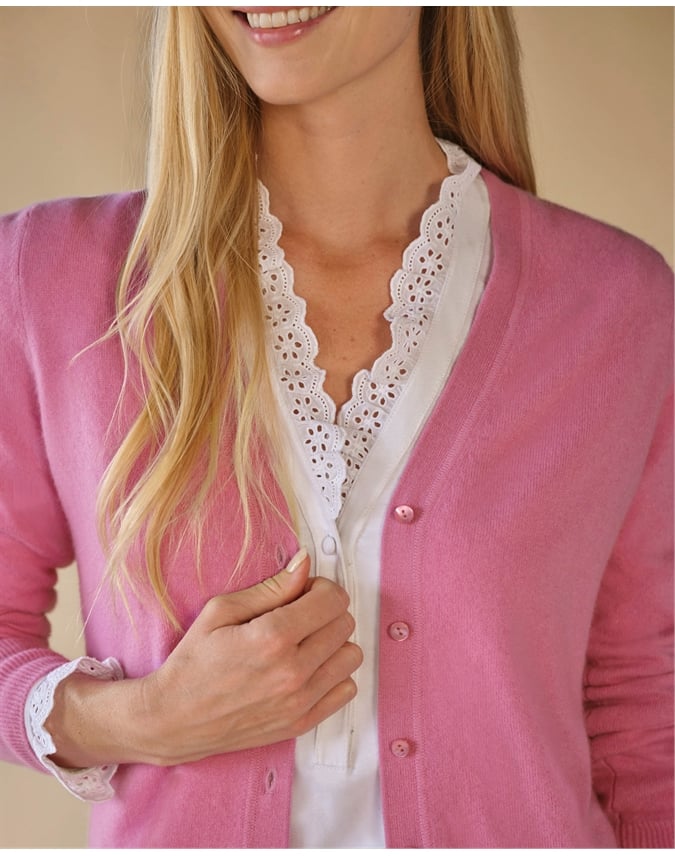 Cashmere V Neck Cardigan